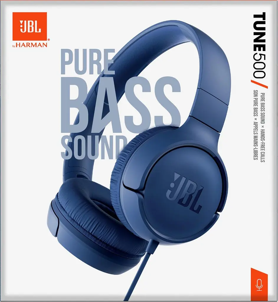 Навушники з мікрофоном JBL T500 JBLT500BLU BLUE - фото 2