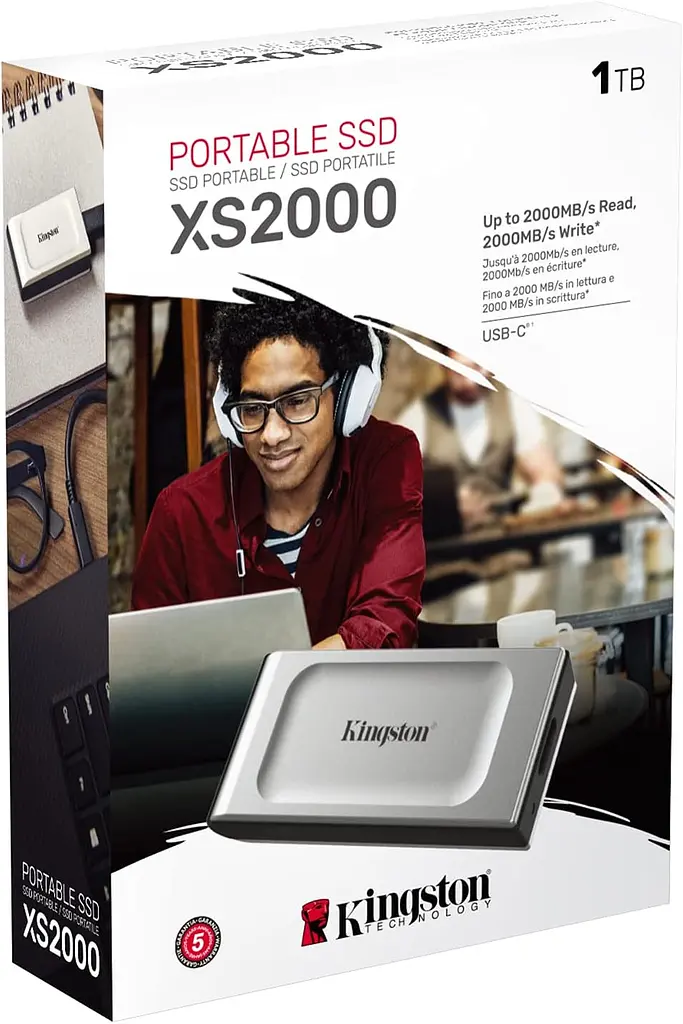 Портативний SSD Kingston 1TB USB 3.2 Gen 2x2 Type-C XS2000 R2000/W2000MB/s teh0014753 - фото 7