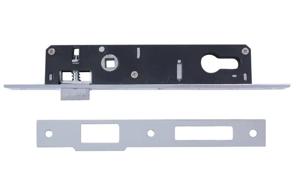 Замок врізний дверний механізм під циліндр FZB 85 x 25 мм CP - фото 4