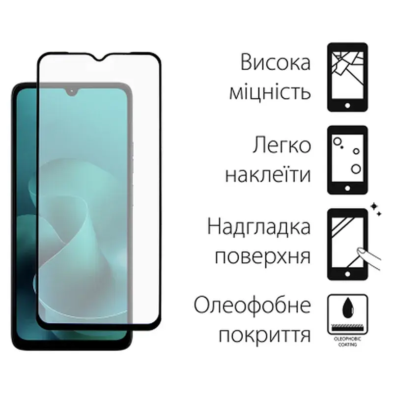 Скло захисне Dengos Motorola G06 / G06 Power Black 2 pcs (DG-TG2P-92) - фото 2