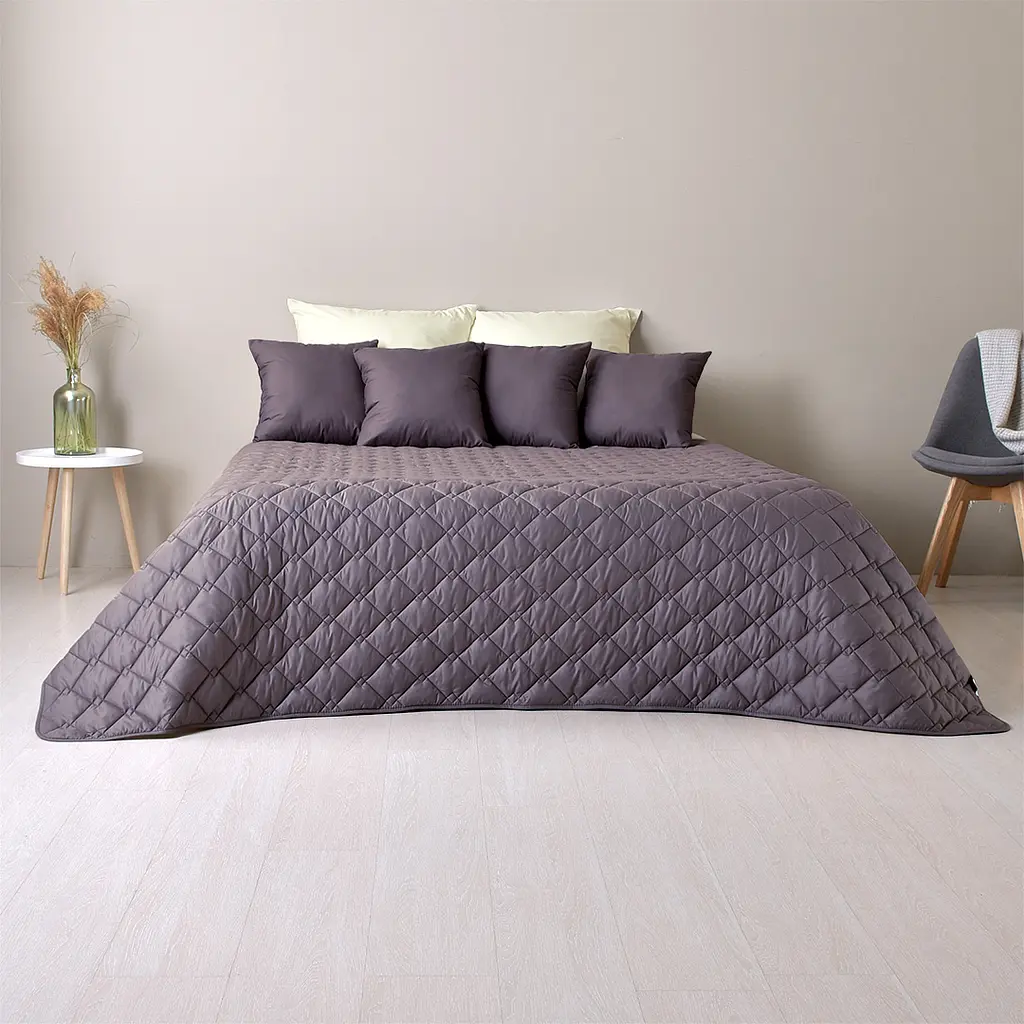 Двостороннє покривало Ideia Стиль Cube шоколадний та бежевий 210 х 180 см (8-32404) - фото 9