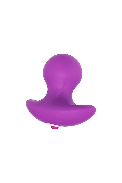 Анальна пробка з вібрацією Dream Toys Pleasure dial 6.5 см (фіолетовий) - фото 4