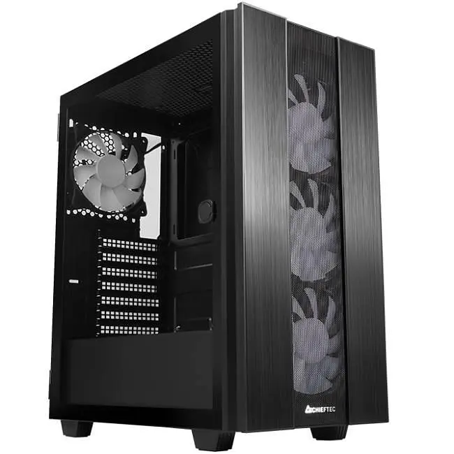 Корпус Chieftec HUNTER 2 GS-02B-OP 4x120mm A-RGB, USB-C, ATX, без Блок живлення, Чорний - фото 8