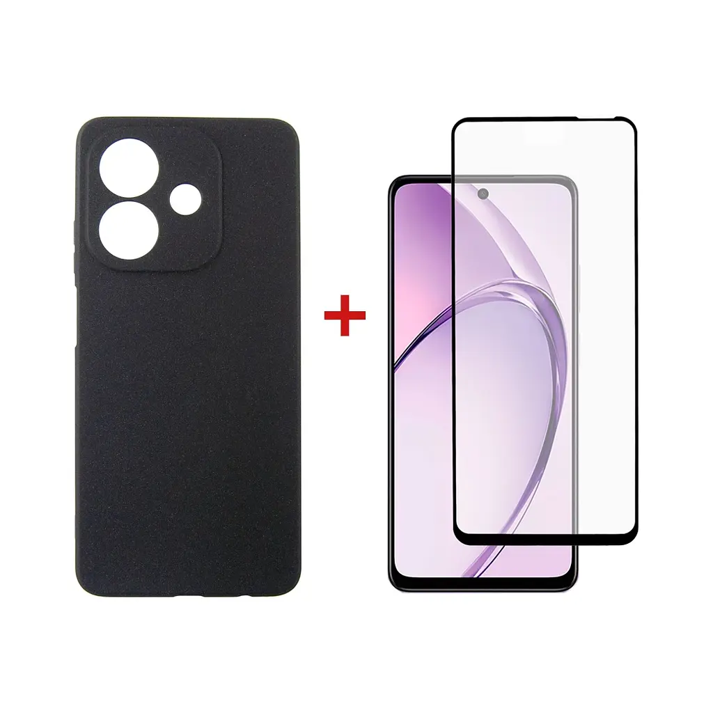 Чохол до мобільного телефона Dengos Carbon + glass Oppo A40m/A40 Black (DG-KM-159) - фото 2