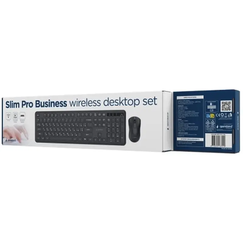Комплект Gembird Slim Pro Business Wireless Black (KBS-WPS-01-CYRL) - фото 4
