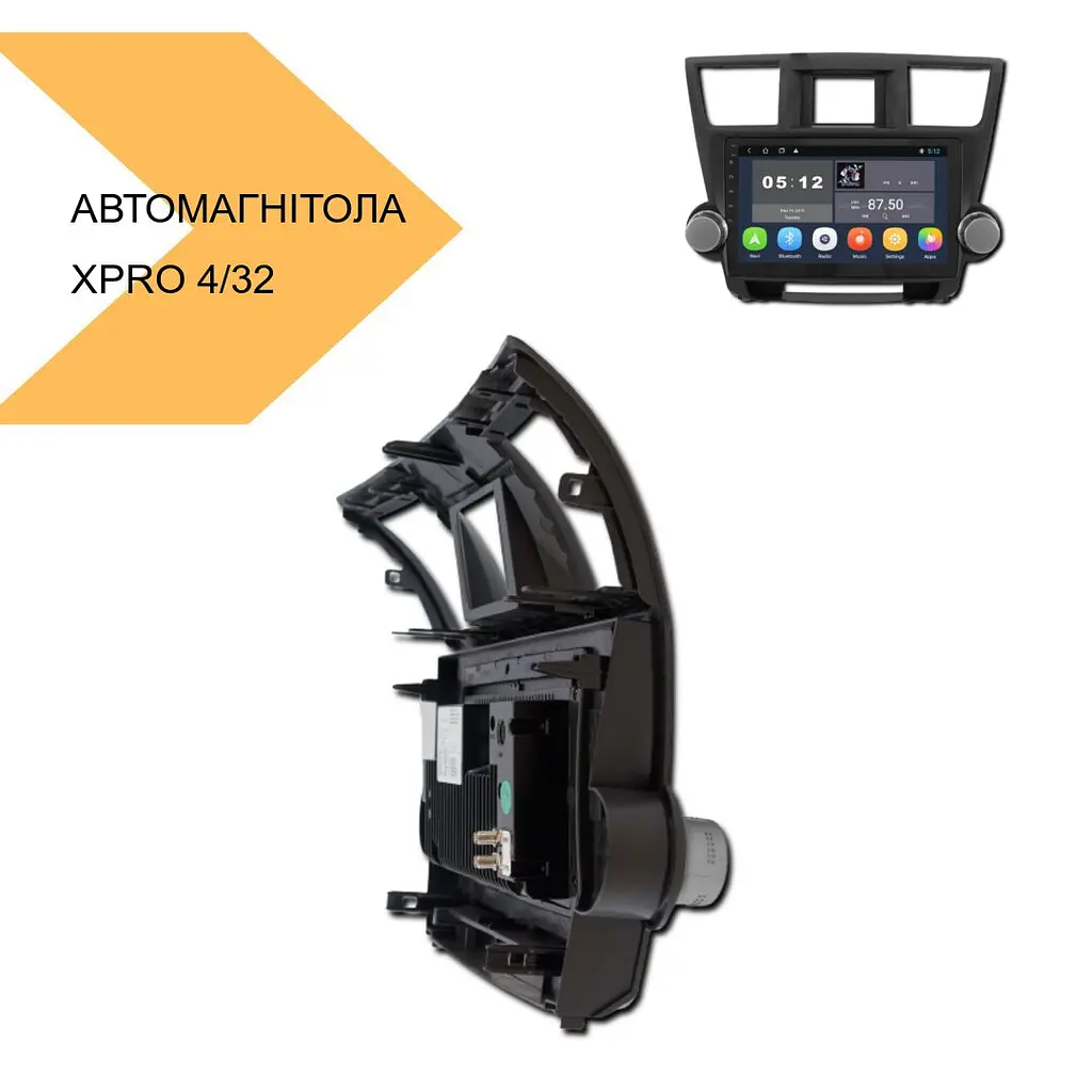Автомагнитола с 10'' экраном, Android 10, XPRO, для Toyota Highlander 2009-2014 (MER-14132_6215) - фото 2