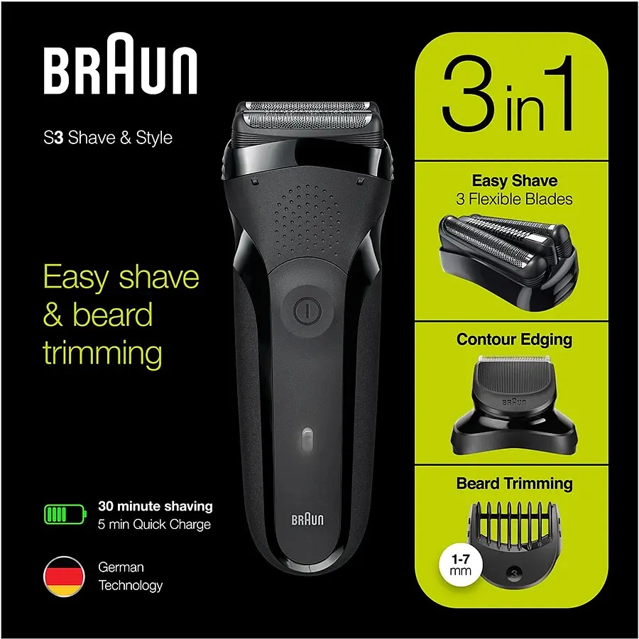Електробритва Braun Series 3 300BT Black/Black - фото 5