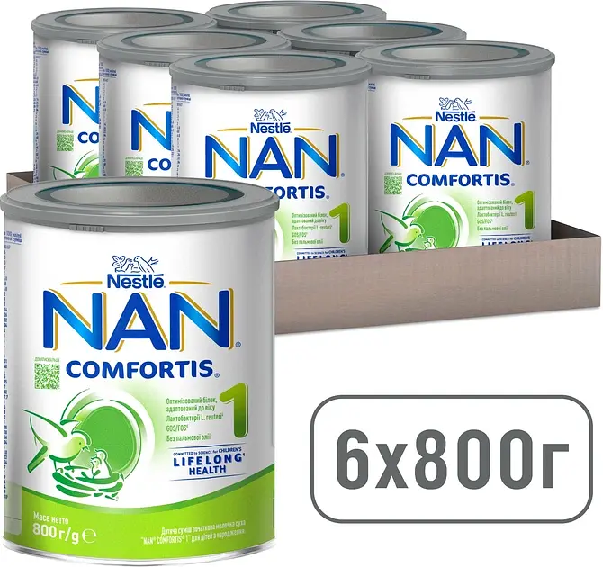 Дитяча суміш початкова молочна суха NAN Comfortis 1 для дітей з народження 800 г - фото 7