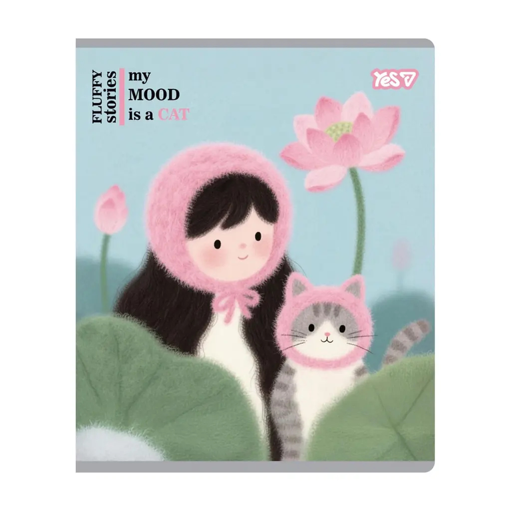 Зошит Yes My mood is a cat А5 12 аркушів клітинка (768604), в асортименті - фото 2