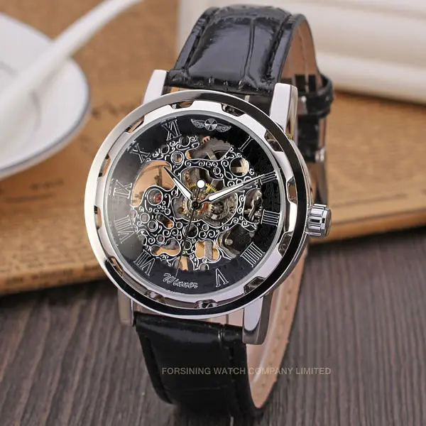 Годинник Winner Black Textile Classic, 2 ремешка - фото 4