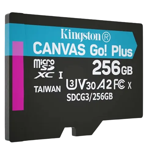 Карта памяти KINGSTON microSDXC Canvas Go Plus 256Gb Class 10 UHS-1 А2 V30 [R-170MB/s] без SD адаптера SDCG3/256GBSP [59155] - фото 2