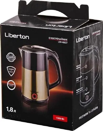 Електрочайник Liberton LEK-6827 Black/Gold teh0020868 - фото 6