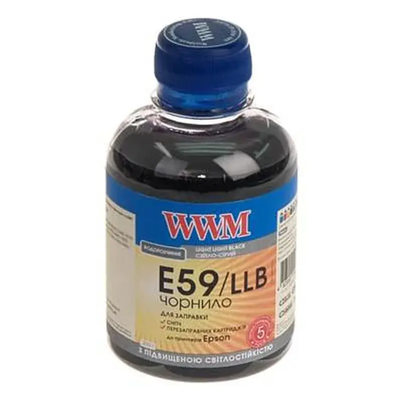 Чорнило WWM EPSON StPro 7890/9890 200г Lt Lt Black (E59/LLB)