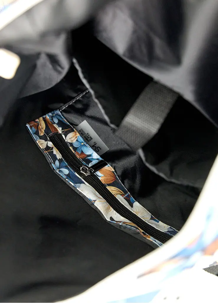 Женский рюкзак ролл Sambag RollTop Milton с принтом Blue flowers 41 х 30 х 16 см (24251722) - фото 7