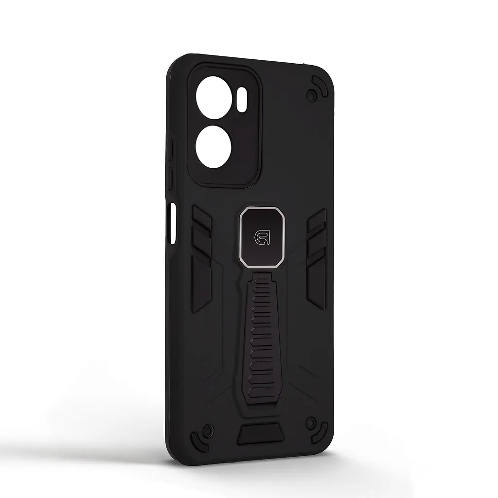 Чехол для Motorola G05/E15, Proover, черный, с подставкой и магнитом, противоударный, ударопрочный, бронированный, панель-накладка, защита всего корпуса, термополиуретан (TPU) + поликарбонат (PC), ArmorStandart (ARM85746) - фото 2