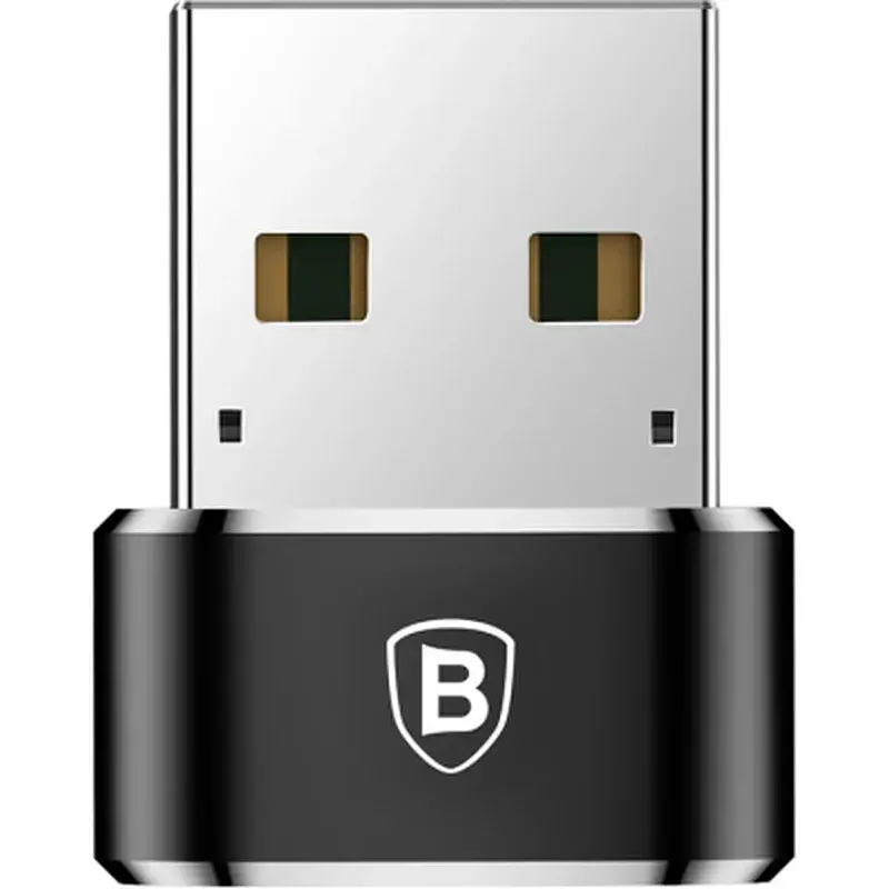 Перехідник USB 2.0 AF to USB-C black Baseus (CAAOTG-01) - фото 3