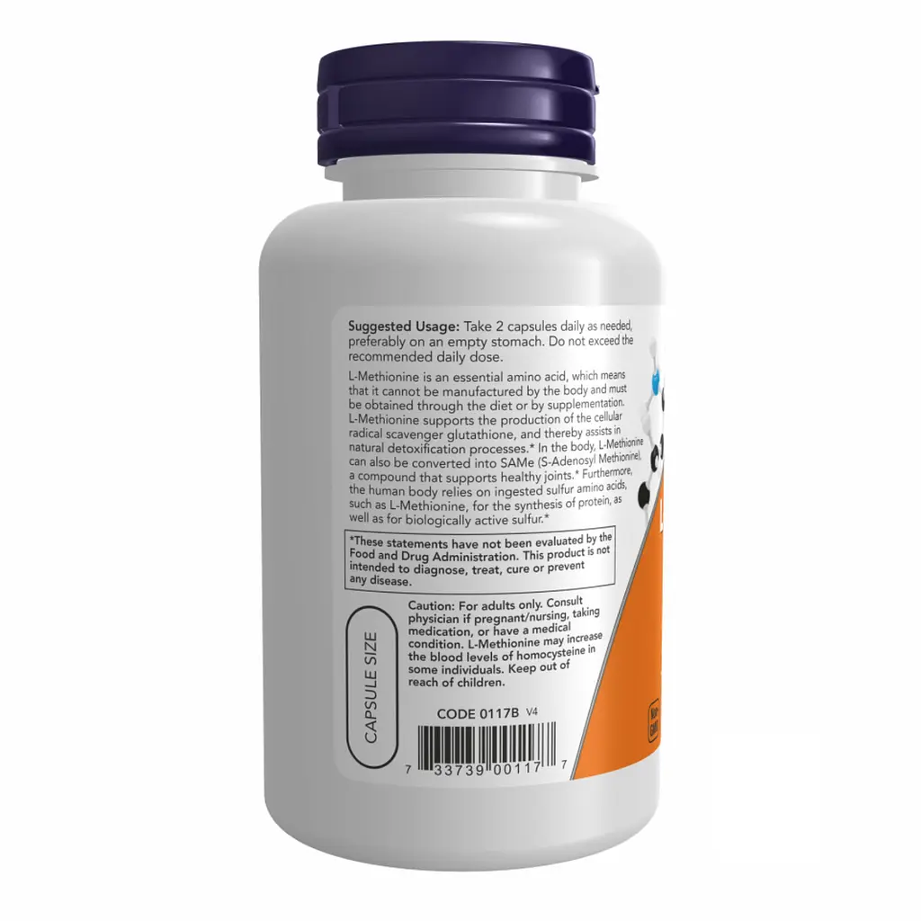 L-Methionine 500mg - 100 caps - фото 3
