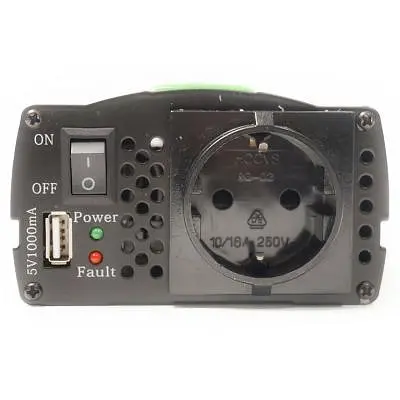 Автомобільний інвертор 24V/220V 300W, USB 5V 1A, HYM300-242 PowerPlant (KD00MS0002) - фото 5