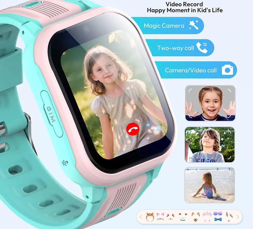 Розумний дитячий годинник Lemfo KT41 з GPS трекером і 4G SIM-карткою Смарт-годинник для дитини камерою, прослушкою, 16 Гю памʼятю та YouTube, TikTok і Viber До 5 днів роботи Синій - фото 8