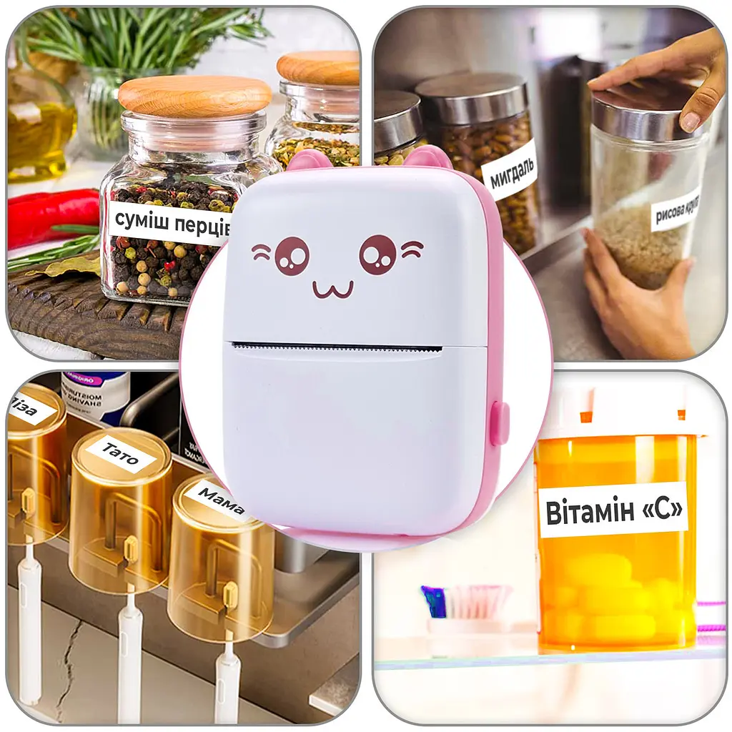 Портативний термопринтер JETIX Mini printer Pink - фото 7