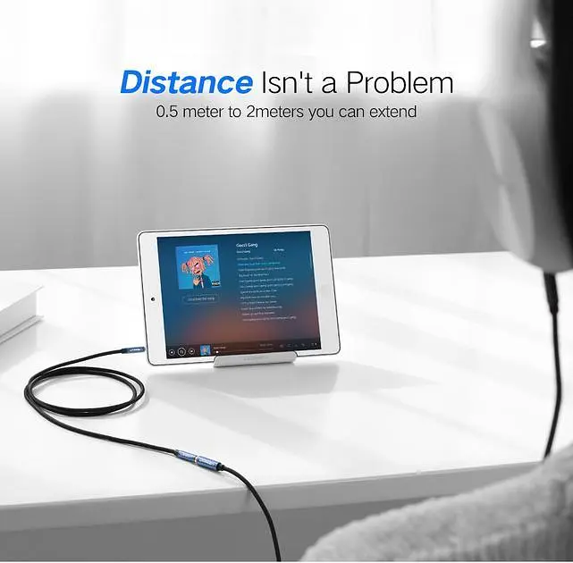 Кабель Ugreen AV118 3.5 mm Male to 3.5 mm Female 1 м Blue (40673) - фото 4