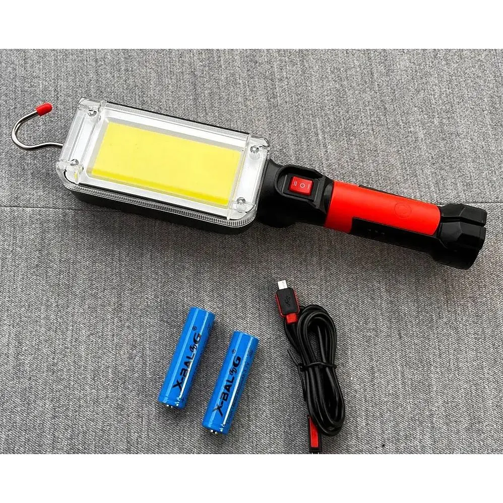Світильник 8859 60 LED акумуляторний з гачком та магнітом лампа переноска для СТО 2x18650 - фото 5