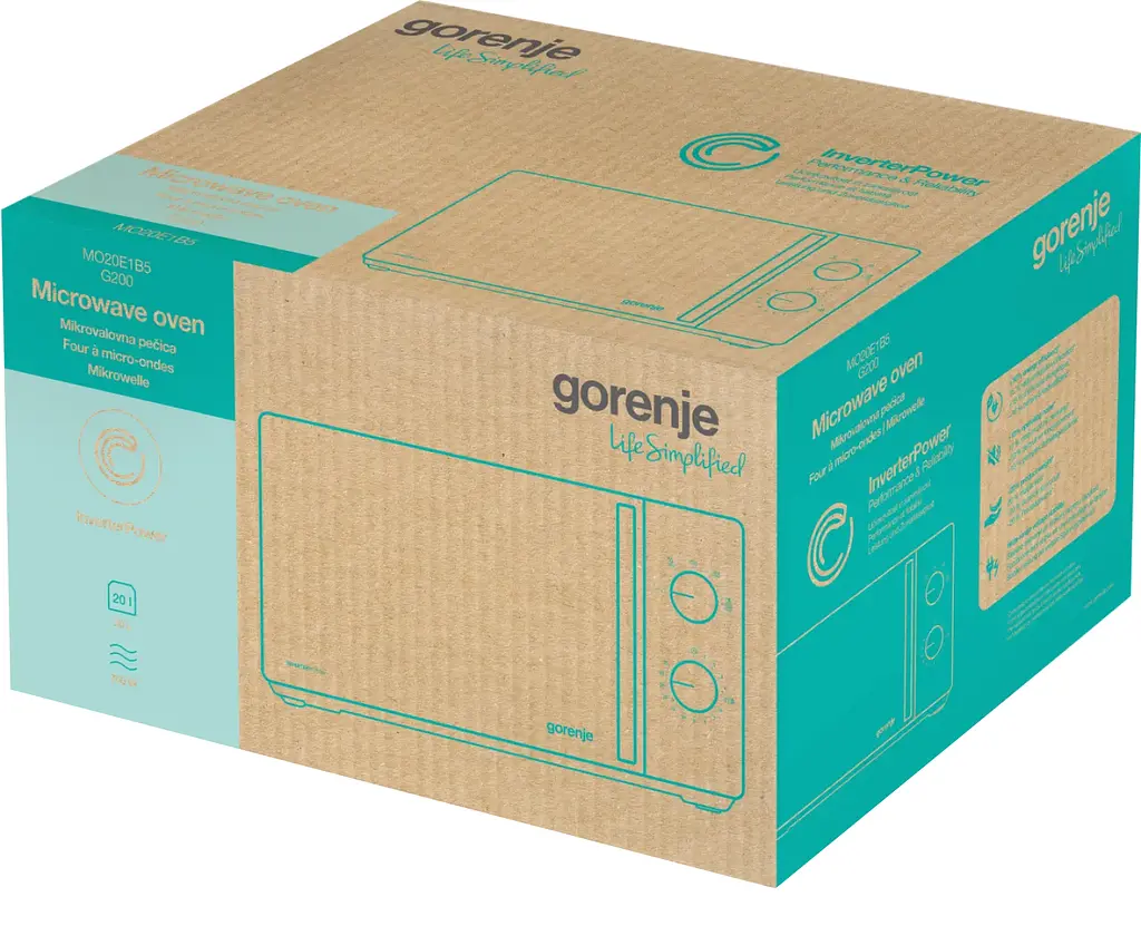 Мікрохвильова піч Gorenje MO20E1B5 (C20MXP99-G7E-B1B) (7290706) - фото 2