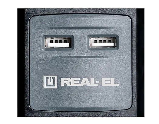 Фільтр живлення REAL-EL RS-3 USB Charge  (EL122500001) - фото 2