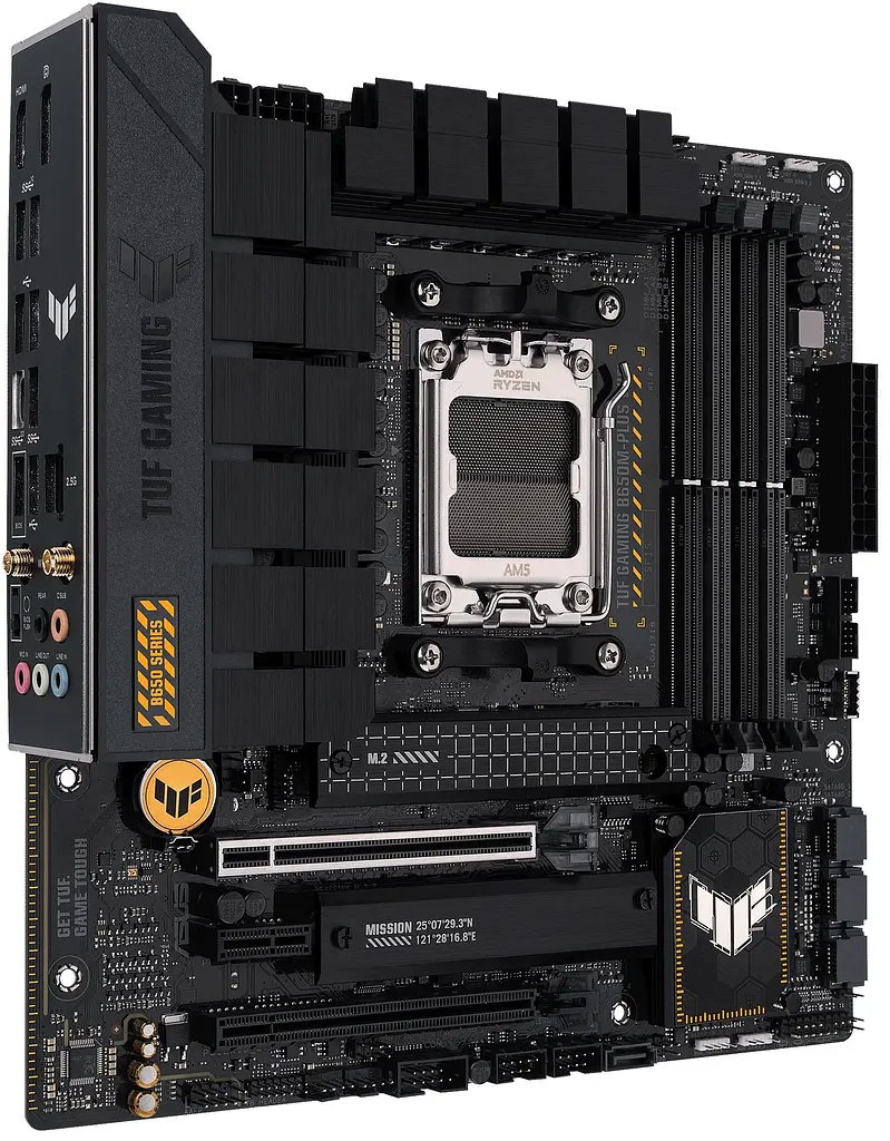 Материнcька плата TUF GAMING B650M-PLUS WIFI sAM5 B650 4xDDR5 M.2 HDMI DP Wi-Fi BT mATX Asus teh0019068 - фото 4