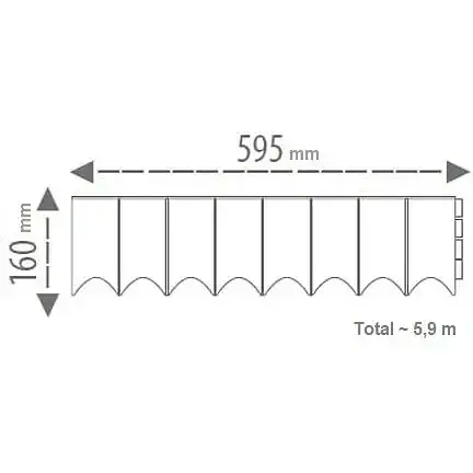 Бордюр садовий Prosperplast Garden Fence 5.9 м коричневий (IKRR-R222) - фото 5