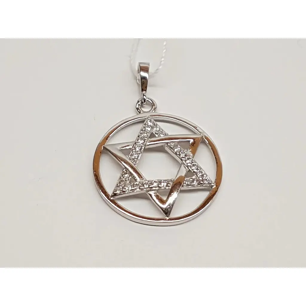 Срібна підвіска Silvex 925 "Зірка Давида" з фіанітами. П2Ф/310 - фото 2