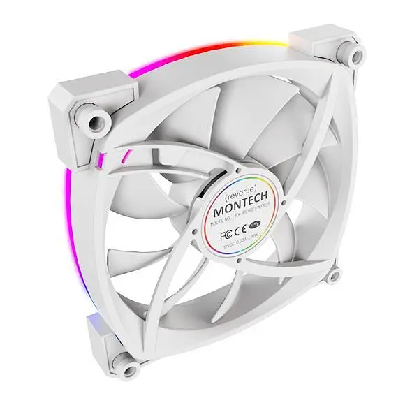 Корпусный вентилятор 120MM RX120 PWM WHITE MONTECH - фото 4
