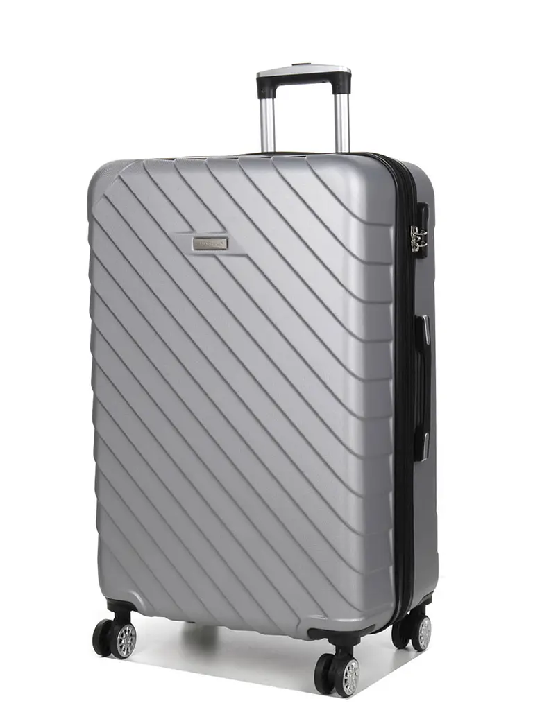 Валіза велика L ABS-пластик Madisson Snowball 03403 78х52х32см 103+17л Срібна
