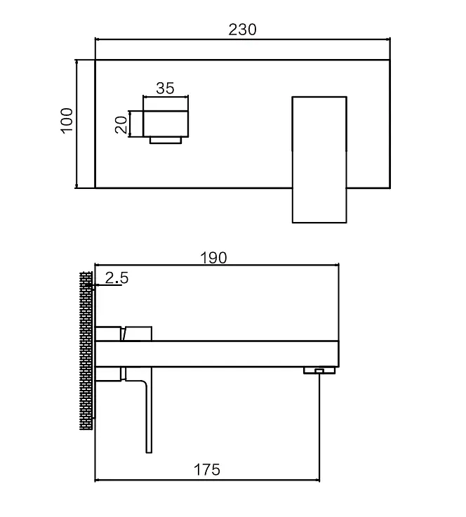 Змішувач для умивальника VBI Loreno прихованого монтажу gold VBI-050212GL - фото 2