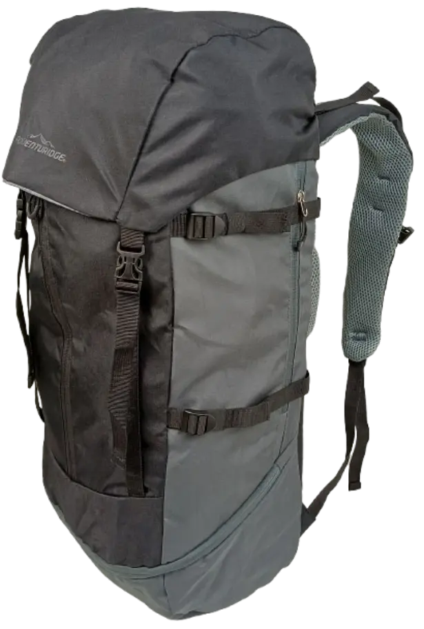 Легкий похідний туристичний рюкзак з дощовиком 45L Adventuridge Чорний - фото 2