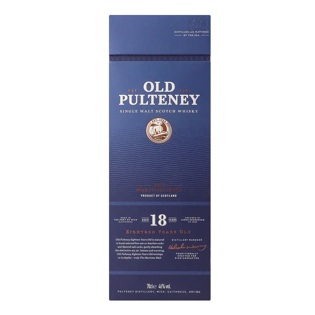 Виски Old Pulteney 18 yo 46% 0.7 л в подарочной коробке - фото 4