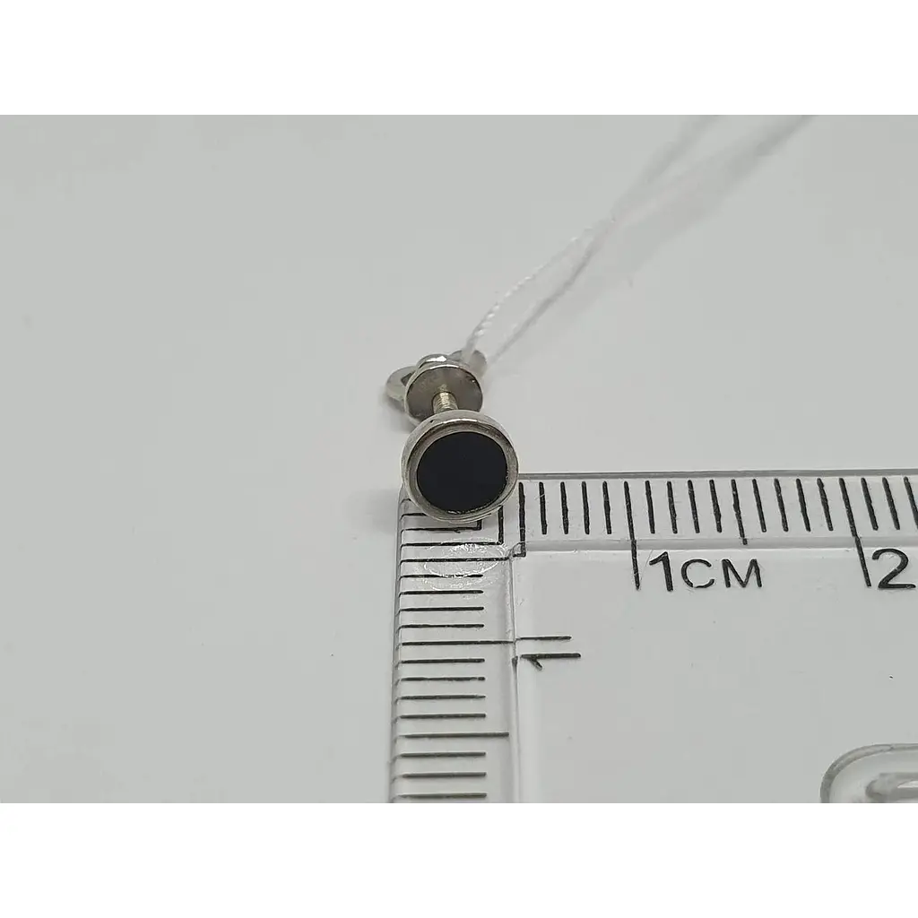 Срібна моносережка-пуссета Vegas з емаллю. 20211/1РЧ - фото 2