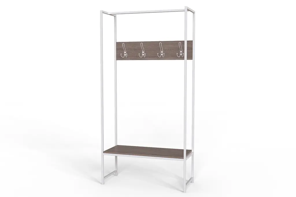 Вішалка модульна підлогова Ferrum-decor Треліс 12 180x90x38 білий ДСП Дуб Сонома Трюфель 16мм (FRD-104317) - фото 3