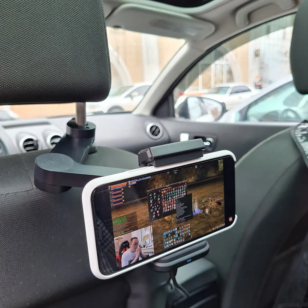 Тримач в машину с Бездротовою Зарядкою Baseus Energy Storage Backseat чорний (30493) - фото 4