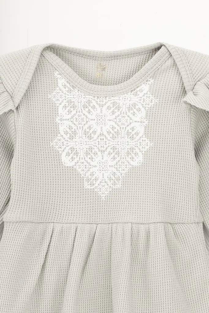 Бодi-човник зі спідничкою для дівчинки Baby Life B-935 68 см Сірий shop (2000999167058) - фото 2