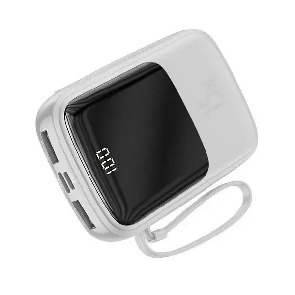 Внешний акб Baseus Qpow Digital Display (With Type-C Cable) 20000mAh PPQD-I02 белый - фото 2