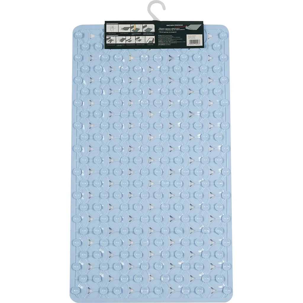 Килимок для ванної Eco Fabric Пелюстки 70х40 см блакитний (7040-003) - фото 4