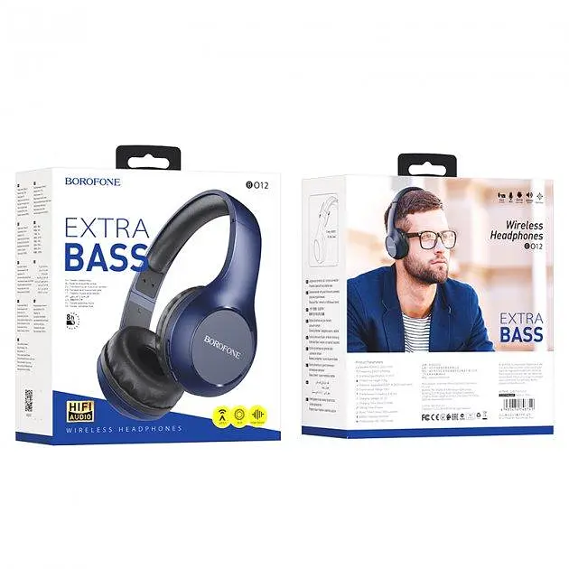 Бездротова Bluetooth stereo гарнітура Borofone BO12 Сині - фото 4