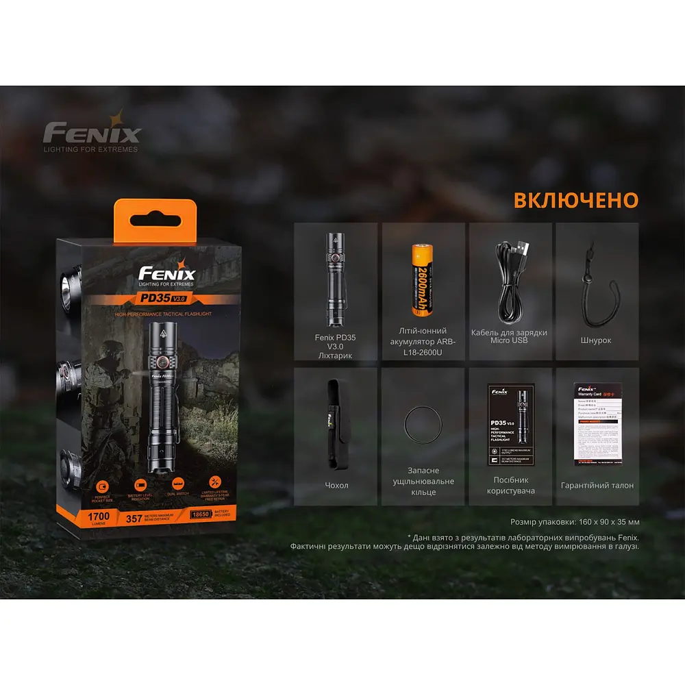 Ліхтар ручний Fenix PD35 V3.0 - фото 16