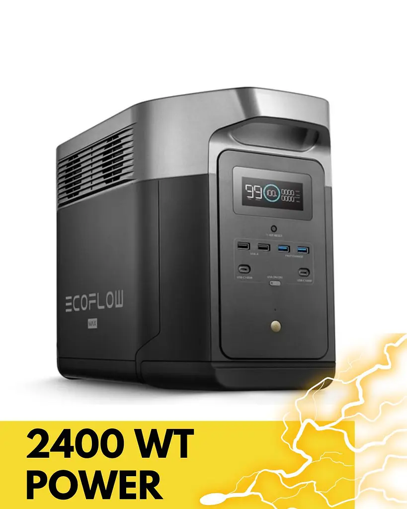 Зарядна станція EcoFlow E2000 2400W 2048Wh EU швидка зарядка , Євро розетки - фото 2