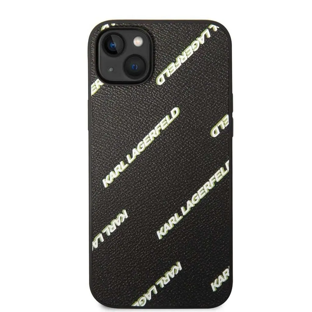 Чехол Karl Lagerfeld PU Grained Leather Logomania для iPhOne 14 Plus Black - фото 2