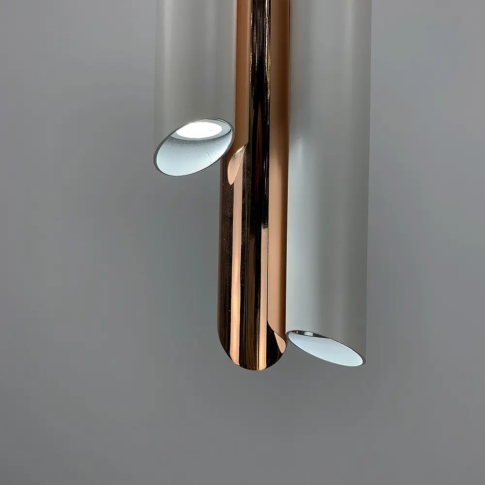 Світильник TUBES у блому корпусі в стилі модерн | Арт. MJ 102/3 GD+WT | Line F - фото 3