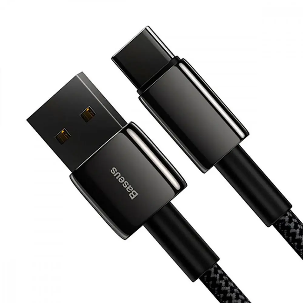 Кабель Baseus Lightning Tungsten Gold Fast Charging Data Cable USB for Lightning 2m Black (CALWJ-A01) - фото 4