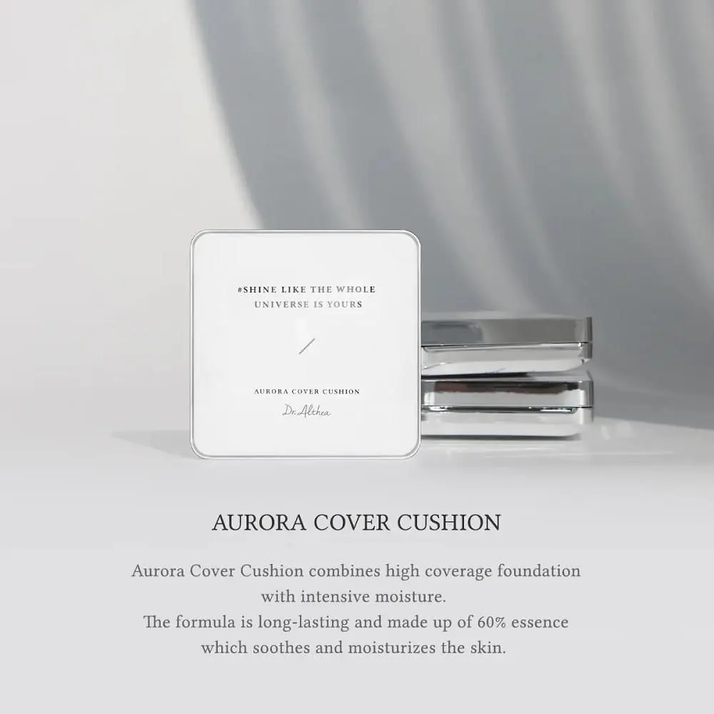 Кушон тональный №21 Dr. Althea Aurora Cover Cushion SPF 50+, PA+++, 15 гр х 2 шт. - фото 4