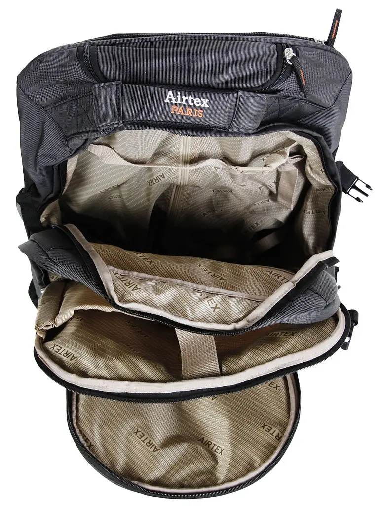 Дорожня сумка-рюкзак на колесах Airtex 560/3 64×41×25см M 42,6л Темно-сірий - фото 10